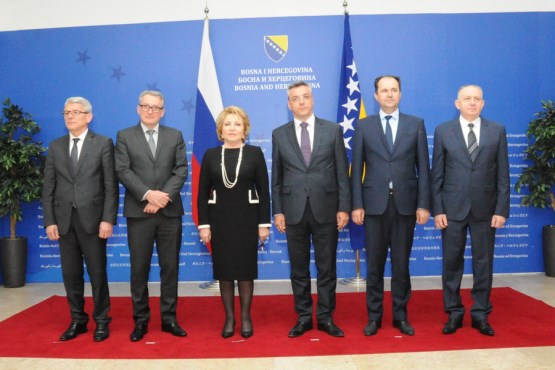 Vodstvo obaju domova Parlamentarne skupštine Bosne i Hercegovine razgovaralo sa predsjednicom Vijeća Federacije Federalne skupštine Ruske Federacije 